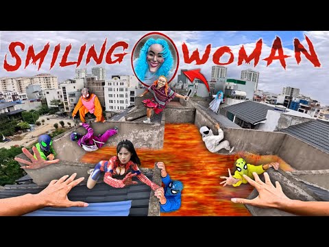 7 SPIDERMAN Vs SMILING WOMAN REAL LIFE ESCAPE 262.0 (Horror Parkour Pov Short) | Epic POV