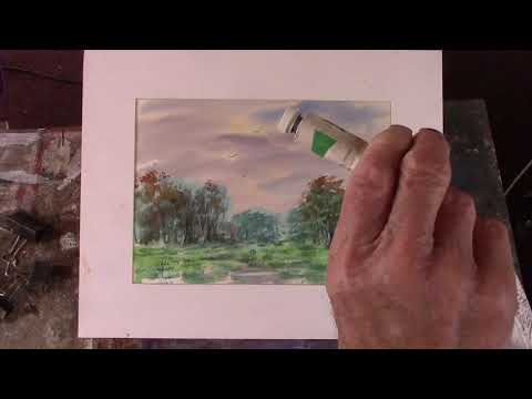 Using viridian in watercolour. Trailer