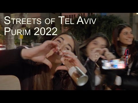 Streets of Tel Aviv, Purim Evening 2022 | 4K POV  #Purim