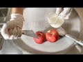 ASMR Red Apple Cream Rolls Oddly Satisfying Fast ASMR With Intense Sounds