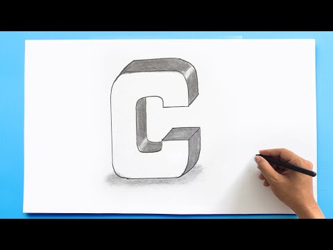 3D Letter Drawing - C