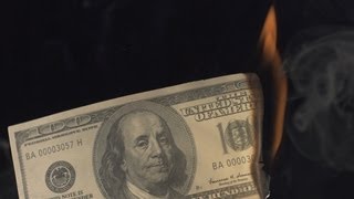 Free Slow Motion Footage: Burning Hundred Dollar Bill