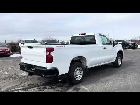 2026 Chevrolet Silverado 1500 Regular Cab Long Box 4-Wheel Drive Work Truck in White for sale at Lally Chevrolet Ltd. in Tilbury, ON