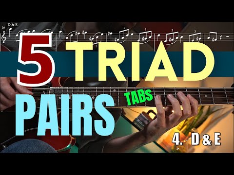 5 Triad Pair Patterns Over C Lydian - Guitar TABs