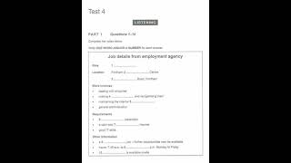 Cambridge 18, Test 4, Part 1