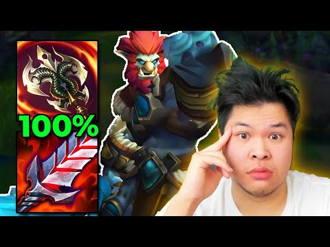 What if you played Trundle but had 100% Lifesteal? (1v5 Raid Boss Build)