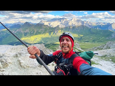 The Most Extreme Via Ferrata in the Dolomites - Piazzetta at Piz Boè