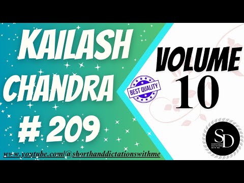#209 | 100 WPM | KAILASH CHANDRA | VOLUME 10 | SHORTHAND DICTATIONS WITH ME |