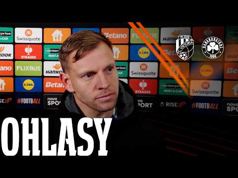 OHLASY: Matěj Vydra a Patrik Hrošovský po utkání s Panathinaikosem