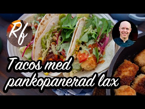 Tacos med pankopanerad lax