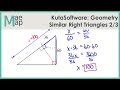KutaSoftware: Geometry- Similar Right Triangles Part 2