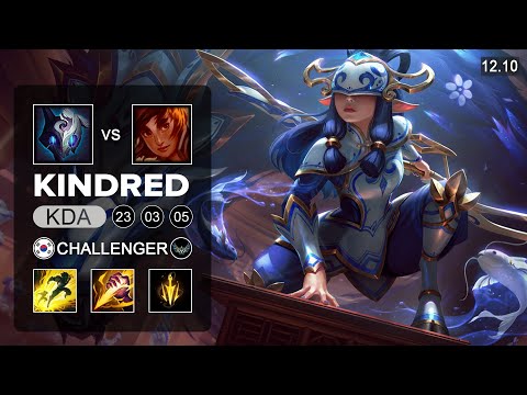 Kindred vs Taliyah Jungle - KR Challenger - Patch 12.10 Season 12
