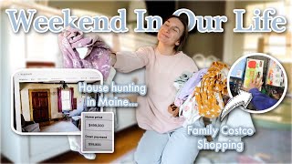 WEEKEND IN OUR LIFE | Huge Toddler Clothing Clean Out, House Hunting Prices in Maine, Costco Shop