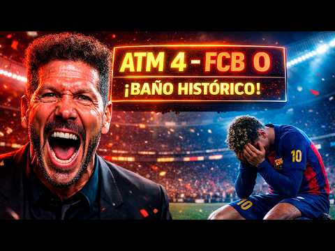 ¡HISTÓRICO! El Atleti HUMILLA al Barça con un 4-0 que paraliza el fútbol español 🔴⚪
