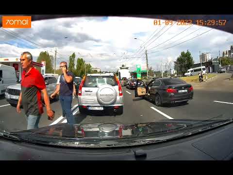 Moment accident în lanţ pe strada Mihai Viteazul // 01.09.2023