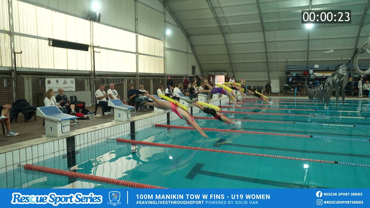 U19 Women 100M Manikin Tow with Fins | Lifesaving Rescue Sport Series | Full Commentary