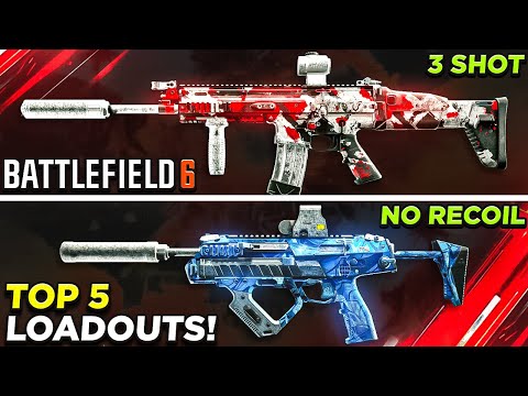 *NEW* TOP 5 FASTEST TTK META LOADOUTS in BATTLEFIELD 6! 👑 (BF6 Best Class Setups) - BF6 Best Weapons