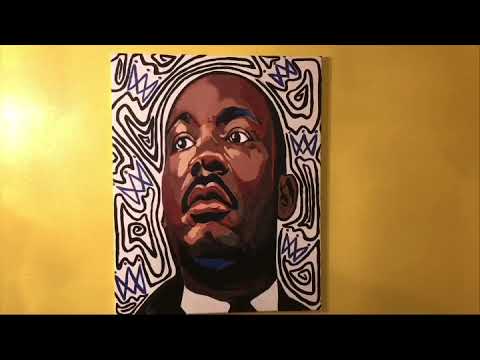 Oil Painting Time Lapse of Martin Luther King Jr | Martin Luther King Tribute | Kreating With Ky