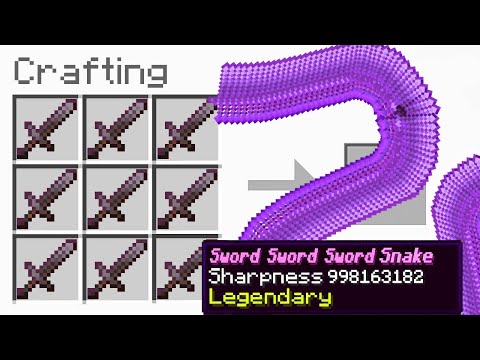 Craft Infinite Swords & Summon Snake in Minecraft