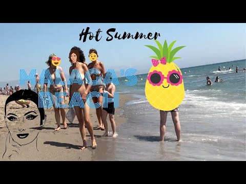 Hot Summer.MALAGA SPAIN BEACH WALK.2022 update | Malaga’s beaches in the Andalucia | #media pro18/69