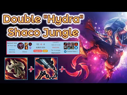 Ravenous Hydra + Goredrinker Shaco Jungle - S11 [League of Legends] Full Gameplay - Infernal Shaco
