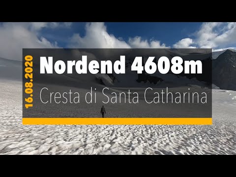 Unsere schwerste Hochtour (TD)! Cresta di Santa Catharina am Nordend (4608m)