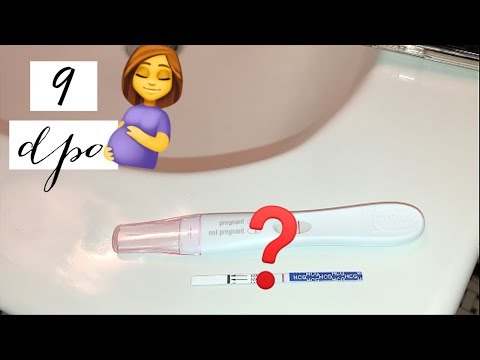 9 DPO LIVE PREGNANCY TEST!