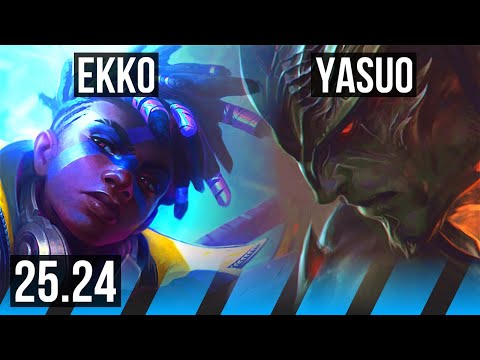 EKKO vs YASUO (MID) | KR Grandmaster | 25.24
