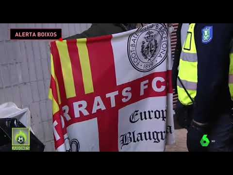 Brutal pelea entre ultras del Rayo y del Barça en Vallecas