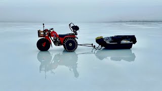 Catching Fish in the Fog! Ice Fishing Wisconsin's warm Winter!