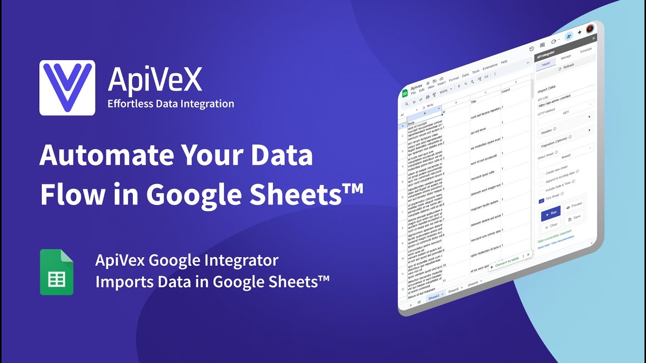 API Connector for Google Sheets - Import Data From API