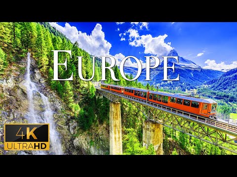 FLYING OVER EUROPE (4K UHD) - Relaxing Music With Stunning Beautiful Nature Video For Stress Relief