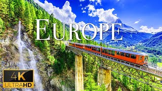 FLYING OVER EUROPE (4K UHD) - Relaxing Music With Stunning Beautiful Nature Video For Stress Relief