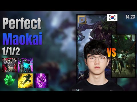 Perfect Top Maokai vs Warwick lol KR solo rank Full Game 14.23 | 퍼펙트 마오카이 vs 워윅