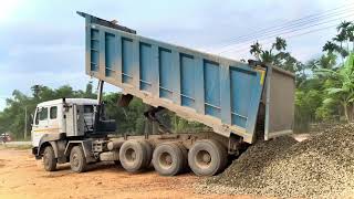 Tata Signa 4830.TK dumper Unloading Stone #sujal13
