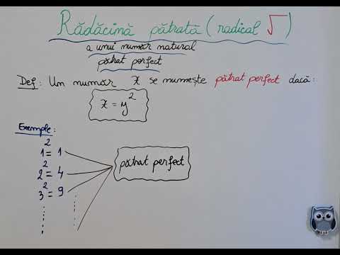 Radacina patrata a unui număr natural patrat perfect (RADICAL)