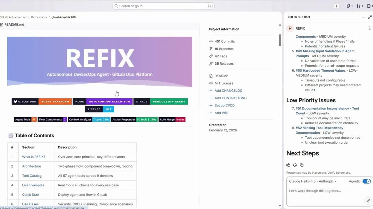 REFIX — Autonomous DevSecOps Agent on GitLab | Fix Pipelines & Vulnerabilities Automatically