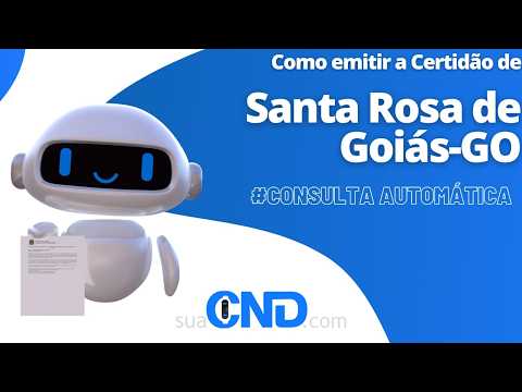Como emitir a certidão negativa de Santa Rosa de Goiás-GO  em apenas 2 minuto! :)