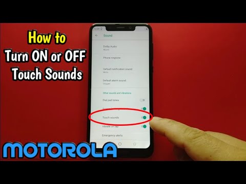 How to Turn ON or OFF Touch Sounds on Motorola One (XT1941-4)