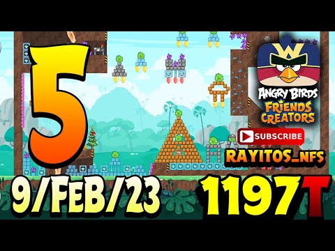Angry Birds Friends Level 5 Tournament 1197 Highscore POWER-UP walkthrough