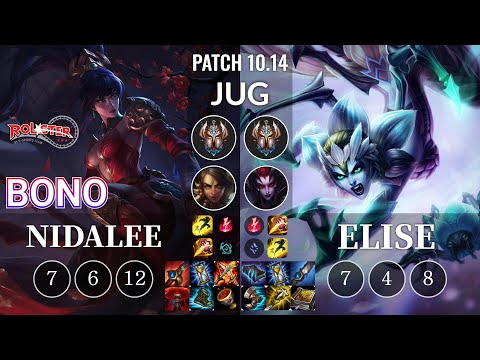 KT Bono Nidalee vs Elise Jungle - KR Patch 10.14