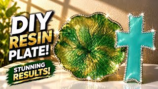Super Pretty Resin Leaf Plate & Cross