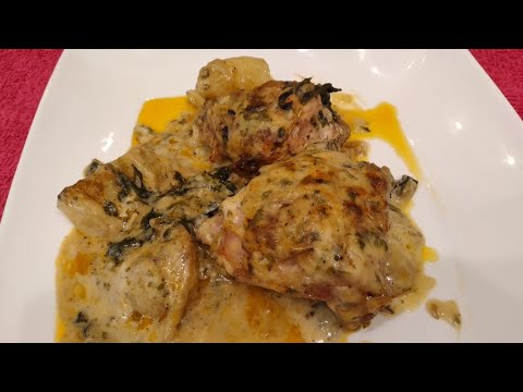 CREAMY GARLIC BUTTER CHICKEN and POTATOES RECIPE | EASY CHICKEN and POTATOES RECIPE | MaiPai 18