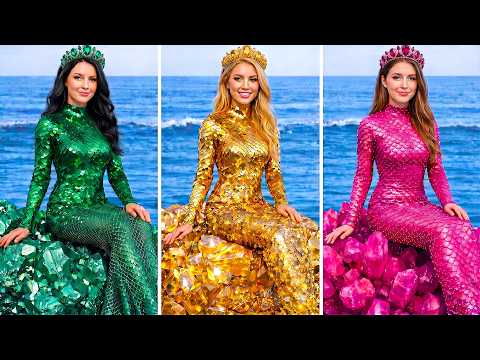 Secret Mermaid Party! Besties Glow Up Challenge! 🧜🏽‍♀️💅