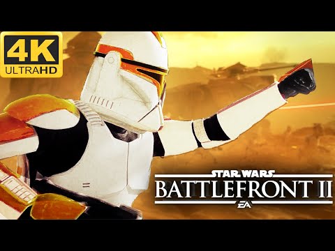 BATTLE OF GEONOSIS: Clone Troopers vs CIS Battle Droids - Star Wars Battlefront 2 (PS5, 4K, HDR)