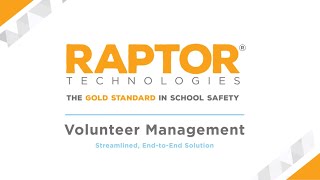 Videos zu Raptor Volunteer Management
