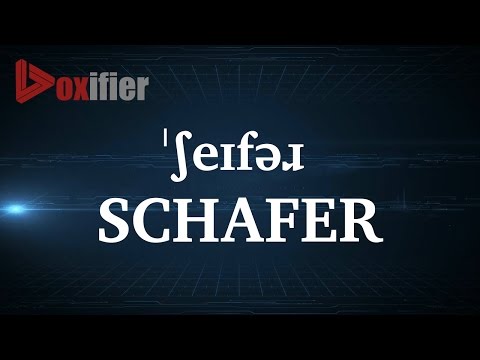 How to Pronunce Schafer in English - Voxifier.com