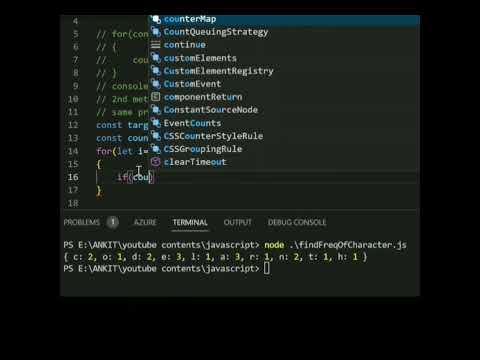 Find the frequency of characters in string using Map in JavaScript #shorts #javascript #es6