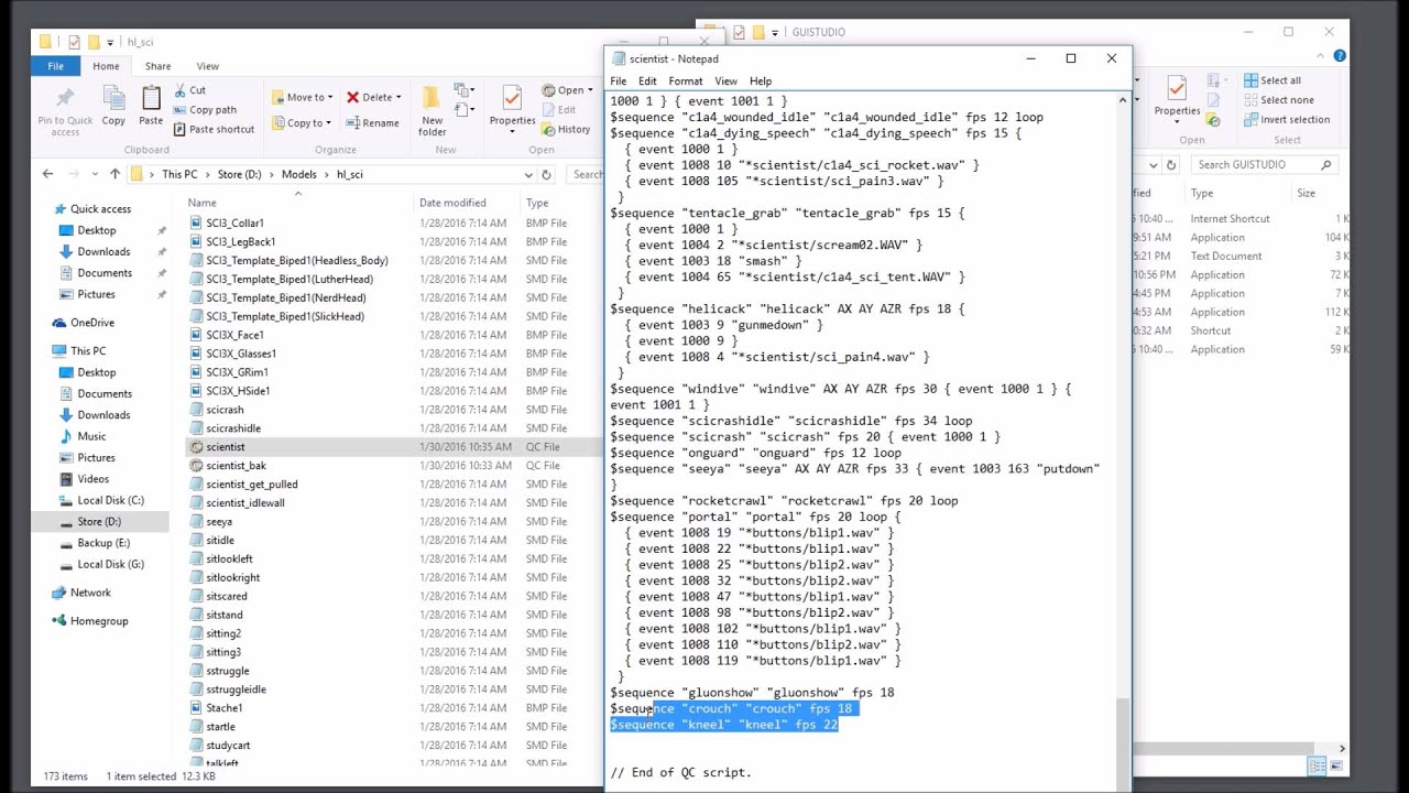 Exporting an animation and compiling a model Blender to goldsource