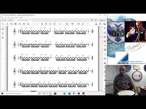 SCQF Level 4 Snare Drumming - Single Stroke Development No 2